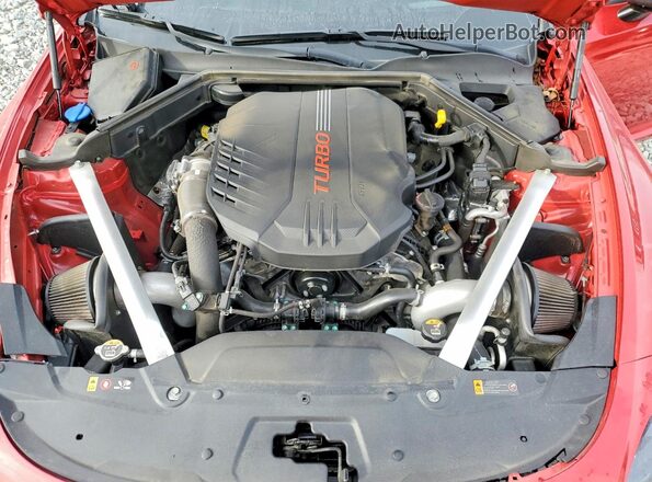 KNAE55LC8P6128369 2023 KIA STINGER Red Вид задньої частини салону