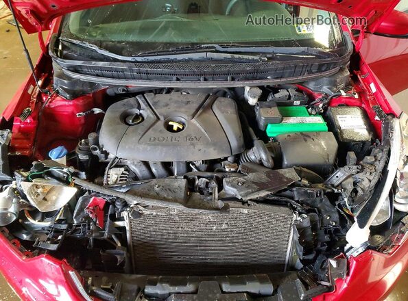 KNAFK4A66G5445609 2016 KIA FORTE Red Widok wnętrza z tyłu