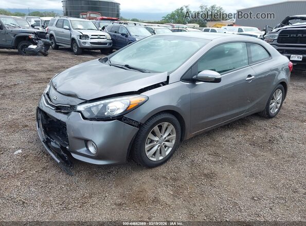 KNAFX6A80G5658151 2016 KIA FORTE KOUP Gray Передня ліва чверть