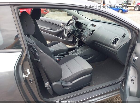 KNAFX6A80G5658151 2016 KIA FORTE KOUP Gray Вид салону спереду