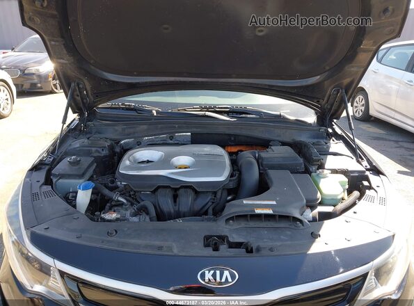 KNAGT4LE8H5012607 2017 KIA OPTIMA HYBRID Black Вид ззаду