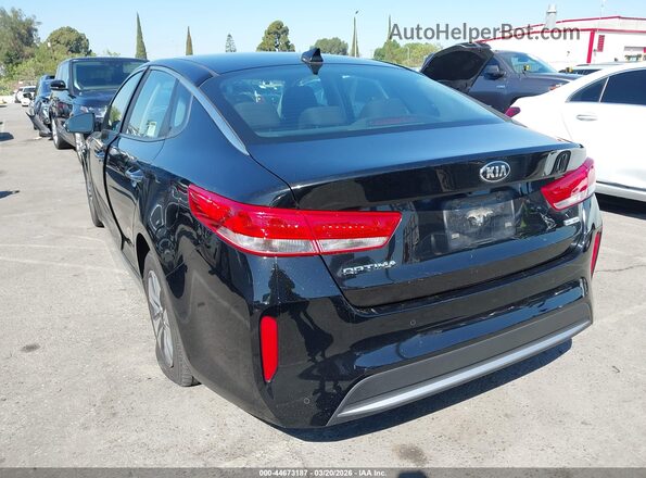 KNAGT4LE8H5012607 2017 KIA OPTIMA HYBRID Black Задня ліва чверть