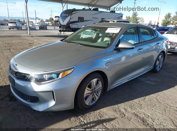 KNAGV4LD5H5016924 2017 KIA OPTIMA PLUG-IN HYBRID Silver Передня ліва чверть