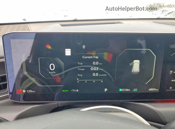 KNDAEFS5XT6069636 2026 KIA EV9 White Instrument cluster view