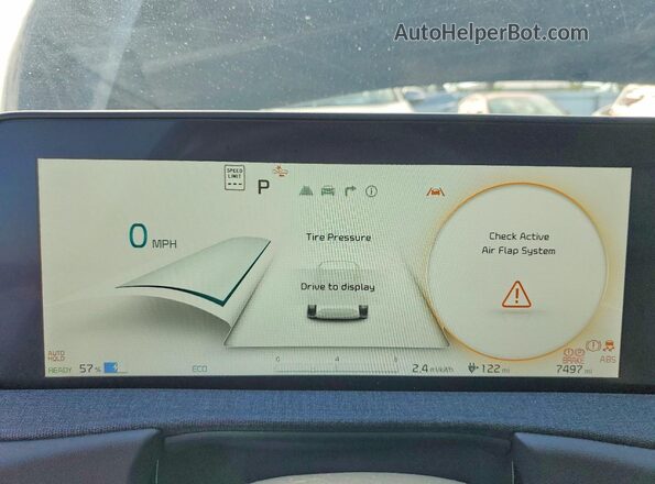 KNDC34LA2R5222541 2024 KIA EV6 Blue Instrument cluster view