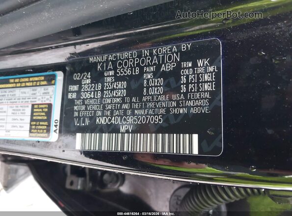 KNDC4DLC9R5207095 2024 KIA EV6 Черный Вид подкапотного пространства