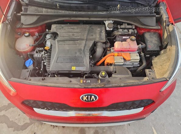 KNDCB3LC2M5488276 2021 KIA NIRO Red Vista del compartimento del motor