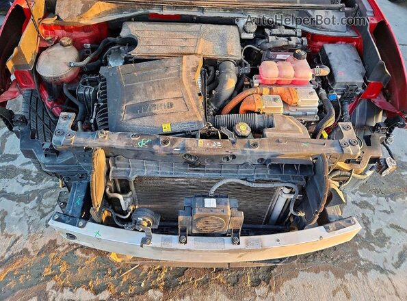 KNDCB3LC8M5486922 2021 KIA NIRO Maroon უკანა სალონის ხედი