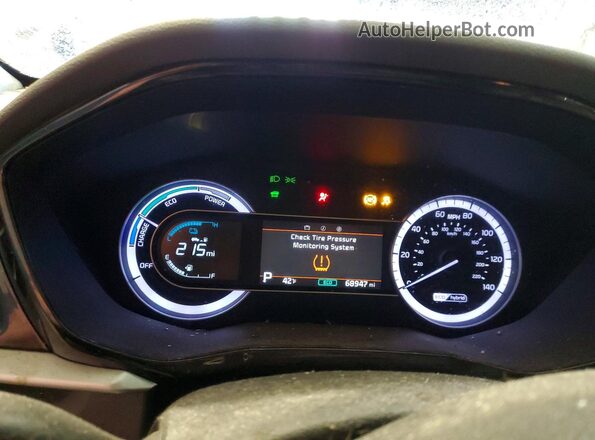 KNDCB3LCXM5485917 2021 KIA NIRO Blue Вид щитка приладів