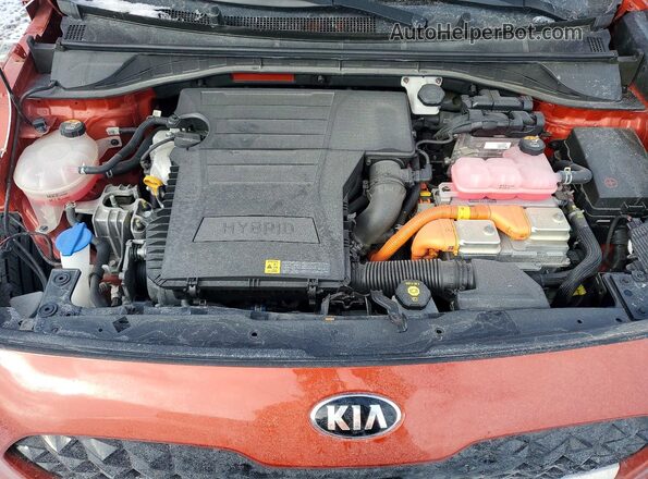 KNDCC3LC3M5476926 2021 KIA NIRO Orange Rear interior view