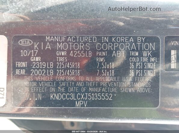 KNDCC3LCXJ5135552 2018 KIA NIRO Gray Вид підкапотного простору