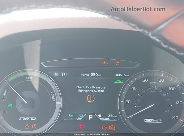 KNDCC3LD2K5251600 2019 KIA NIRO PLUG-IN HYBRID Gray Вид задніх сидінь