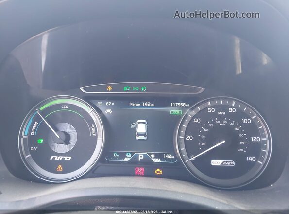 KNDCC3LD6K5253480 2019 KIA NIRO PLUG-IN HYBRID Black Vista de los asientos traseros