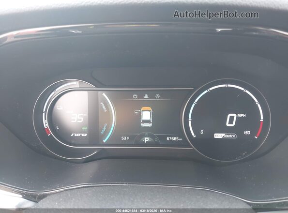 KNDCC3LG3L5041003 2020 KIA NIRO EV White Widok tylnych siedzeń