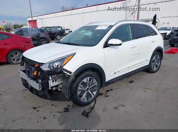 KNDCC3LG5N5144359 2022 KIA NIRO EV White წინა მარცხენა ხედი სამი მეოთხედიდან