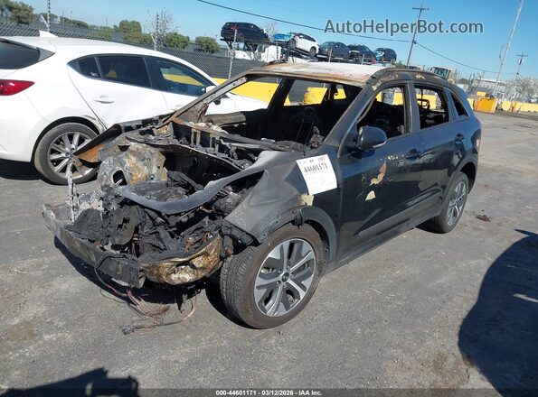 KNDCC3LG9K5022664 2019 KIA NIRO EV Black Առջևի ձախ երեք քառորդ տեսարան