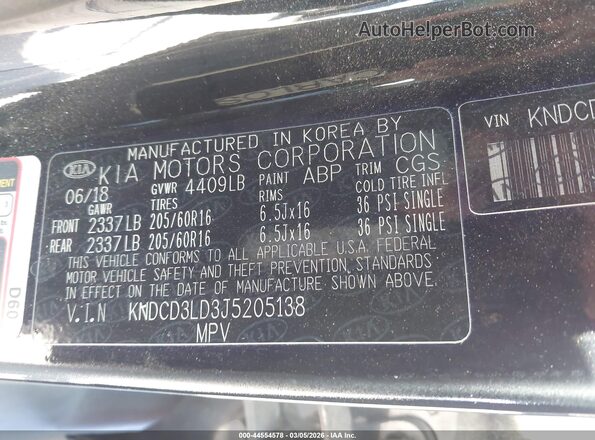 KNDCD3LD3J5205138 2018 KIA NIRO PLUG-IN HYBRID Black Vista del compartimento del motor