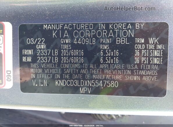 KNDCD3LDXN5547580 2022 KIA NIRO PLUG-IN HYBRID Blue Widok komory silnika