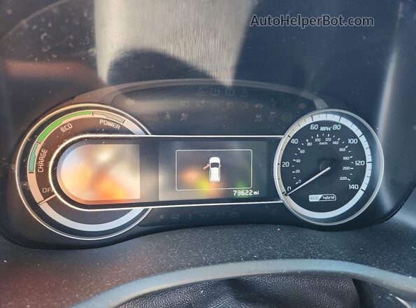 KNDCE3LC1K5275887 2019 KIA NIRO Silver Вид щитка приладів