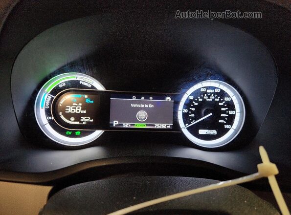 KNDCM3LD6K5274858 2019 KIA NIRO Blue Instrument cluster view