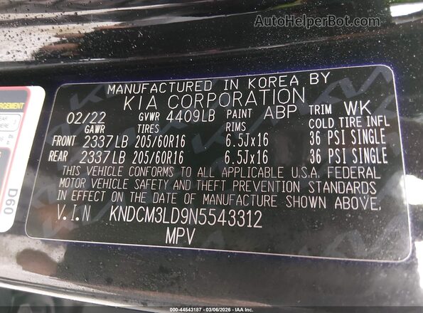 KNDCM3LD9N5543312 2022 KIA NIRO PLUG-IN HYBRID Black Widok komory silnika