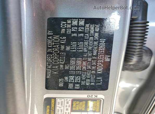 KNDCP3LE5T5326840 2026 KIA NIRO Gray Widok komory silnika