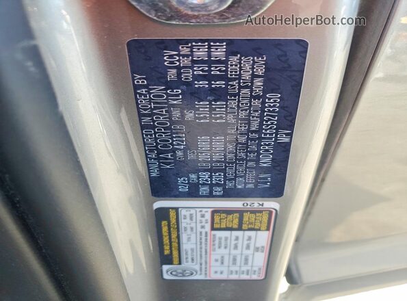 KNDCR3LE6S5273350 2025 KIA NIRO Gray Widok naklejki z numerem VIN