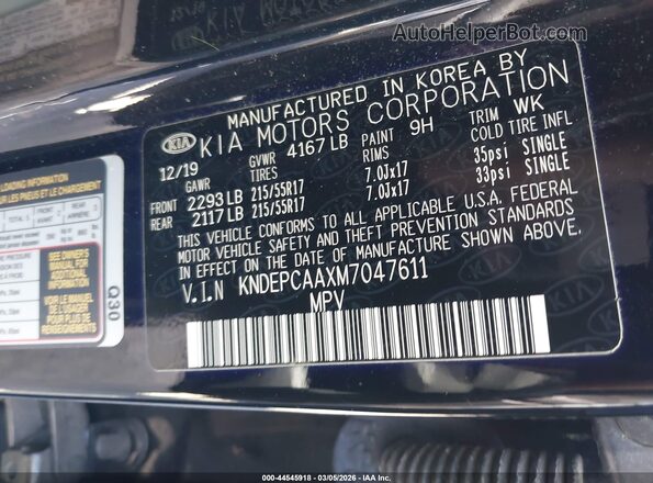 KNDEPCAAXM7047611 2021 KIA SELTOS Black Вид підкапотного простору