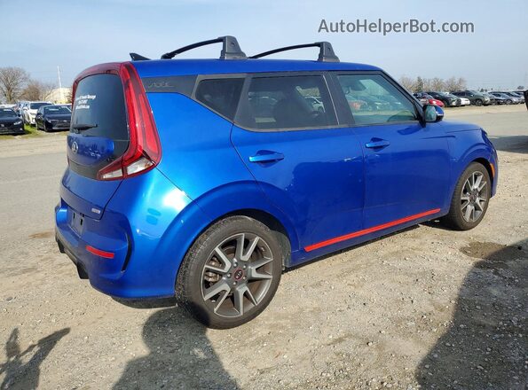 KNDJ53AF7M7747439 2021 KIA SOUL Синий Задняя правая четверть