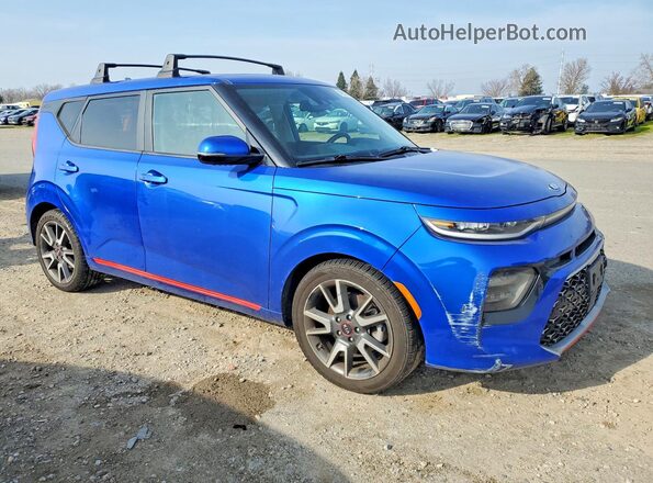 KNDJ53AF7M7747439 2021 KIA SOUL Синий Передняя правая четверть