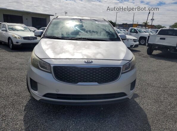 KNDMA5C12G6151929 2016 KIA SEDONA Silver Widok z przodu