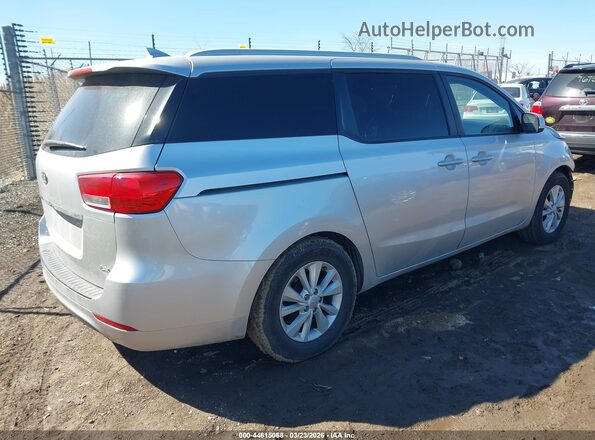 KNDMB5C10G6187227 2016 KIA SEDONA Серебряный Задняя правая четверть