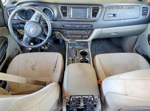 KNDMB5C12M6675610 2021 KIA SEDONA Gray Widok deski rozdzielczej