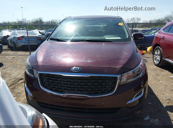 KNDMB5C14K6533501 2019 KIA SEDONA Maroon Instrument cluster view