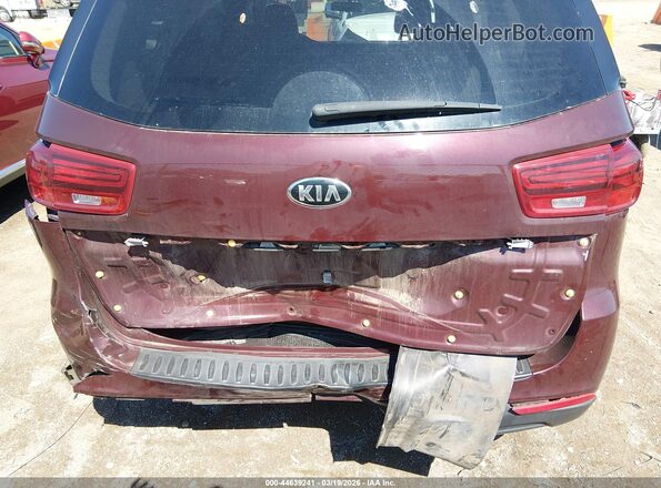 KNDMB5C14K6533501 2019 KIA SEDONA Maroon Front view