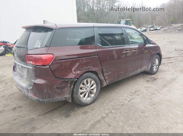 KNDMB5C15L6637013 2020 KIA SEDONA Maroon 