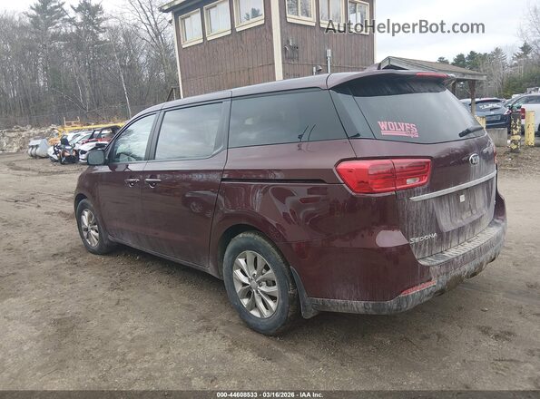 KNDMB5C15L6637013 2020 KIA SEDONA Maroon 