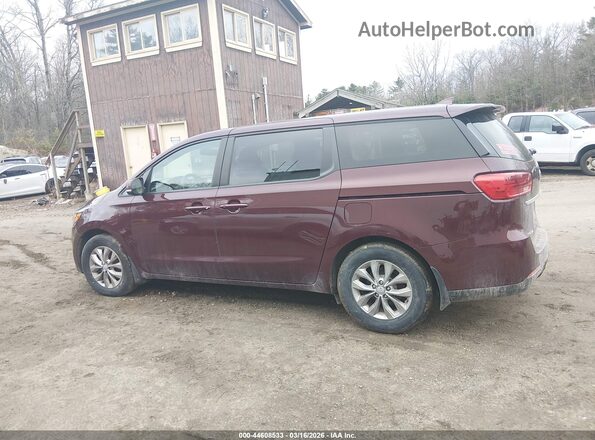 KNDMB5C15L6637013 2020 KIA SEDONA Maroon 