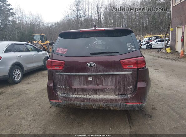 KNDMB5C15L6637013 2020 KIA SEDONA Maroon 