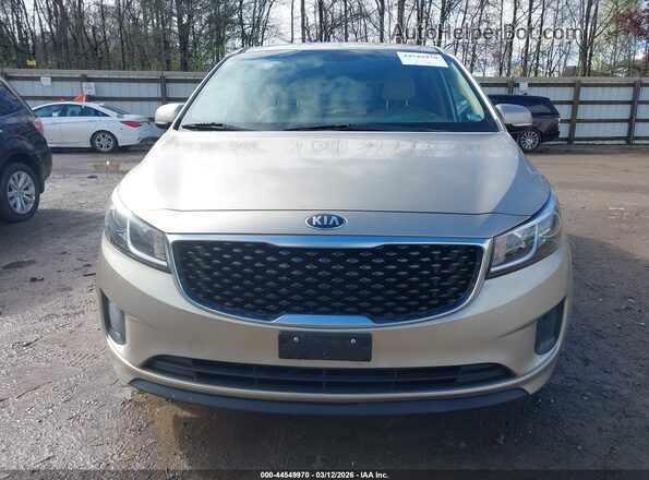 KNDMB5C16G6189449 2016 KIA SEDONA Tan წინა ხედი
