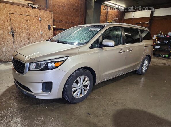 KNDMB5C16H6279802 2017 KIA SEDONA Золотой Задняя левая четверть