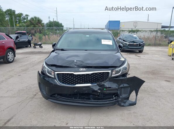 KNDMB5C17H6319952 2017 KIA SEDONA Black წინა ხედი