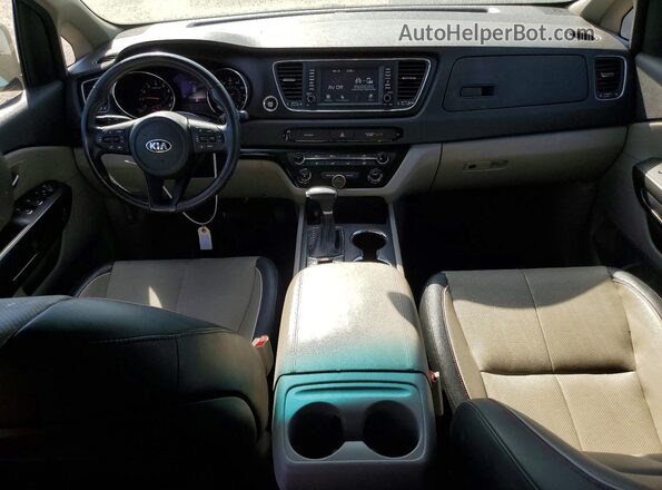 KNDMB5C17K6532780 2019 KIA SEDONA Gray Առջևի վահանակի տեսք
