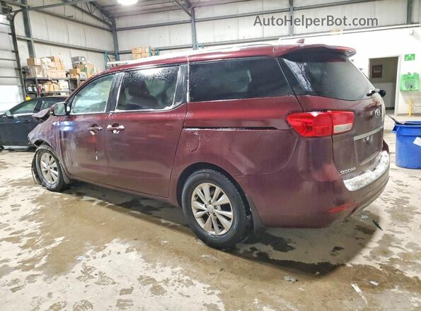 KNDMB5C19G6210701 2016 KIA SEDONA Бордовый Задняя левая четверть