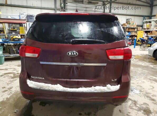 KNDMB5C19G6210701 2016 KIA SEDONA Бордовый Вид сзади