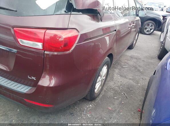 KNDMB5C1XH6251324 2017 KIA SEDONA Burgundy Հետևի աջ
