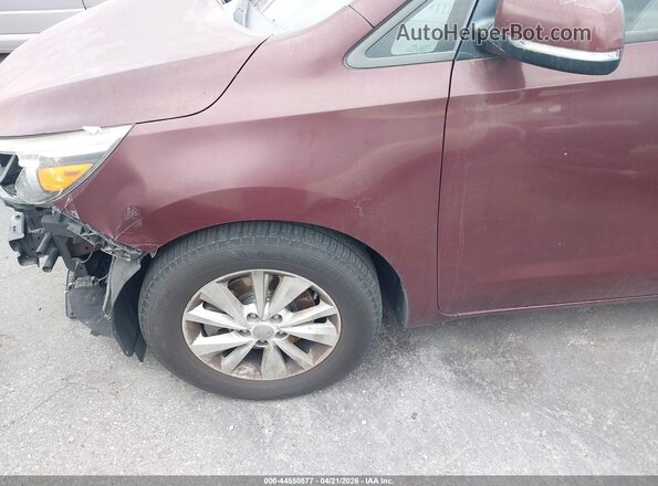 KNDMB5C1XH6251324 2017 KIA SEDONA Burgundy Առջևի ձախ երեք քառորդ տեսարան