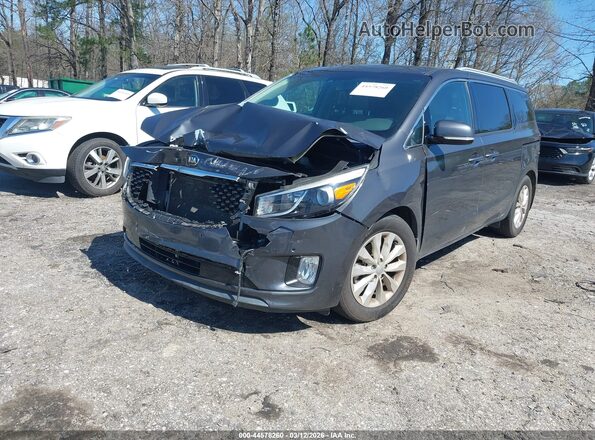 KNDMC5C17J6348290 2018 KIA SEDONA Gray Przód lewy