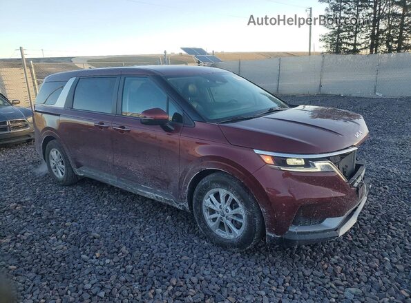 KNDNB4H32P6229034 2023 KIA CARNIVAL Темно-бордовый Передняя правая четверть