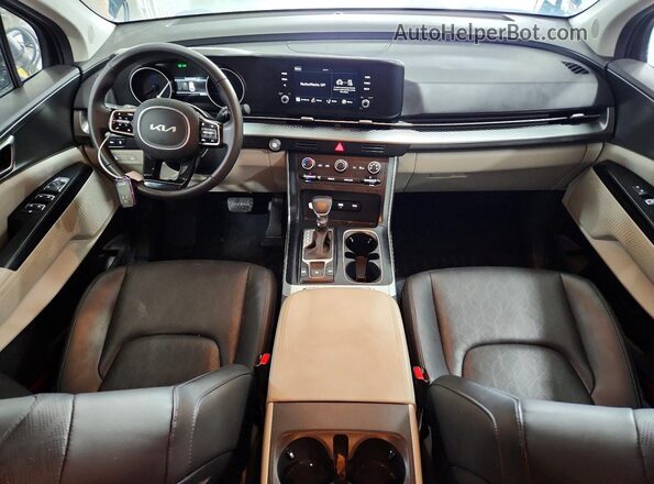 KNDNB4H34P6234798 2023 KIA CARNIVAL Blue Dashboard view